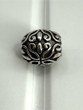 Authentic CHAMILIA  Sterling Silver FLORAL Bead Charm RETIRED
